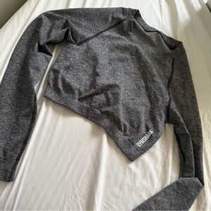 Gymshark Charcoal Long Sleeve Crop Top